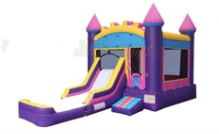 💧Dream Pink Water Slide Castle Combo
