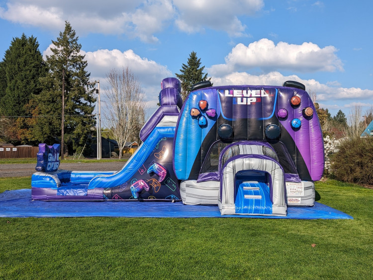 Video Game Slide and Bounce House Combo
